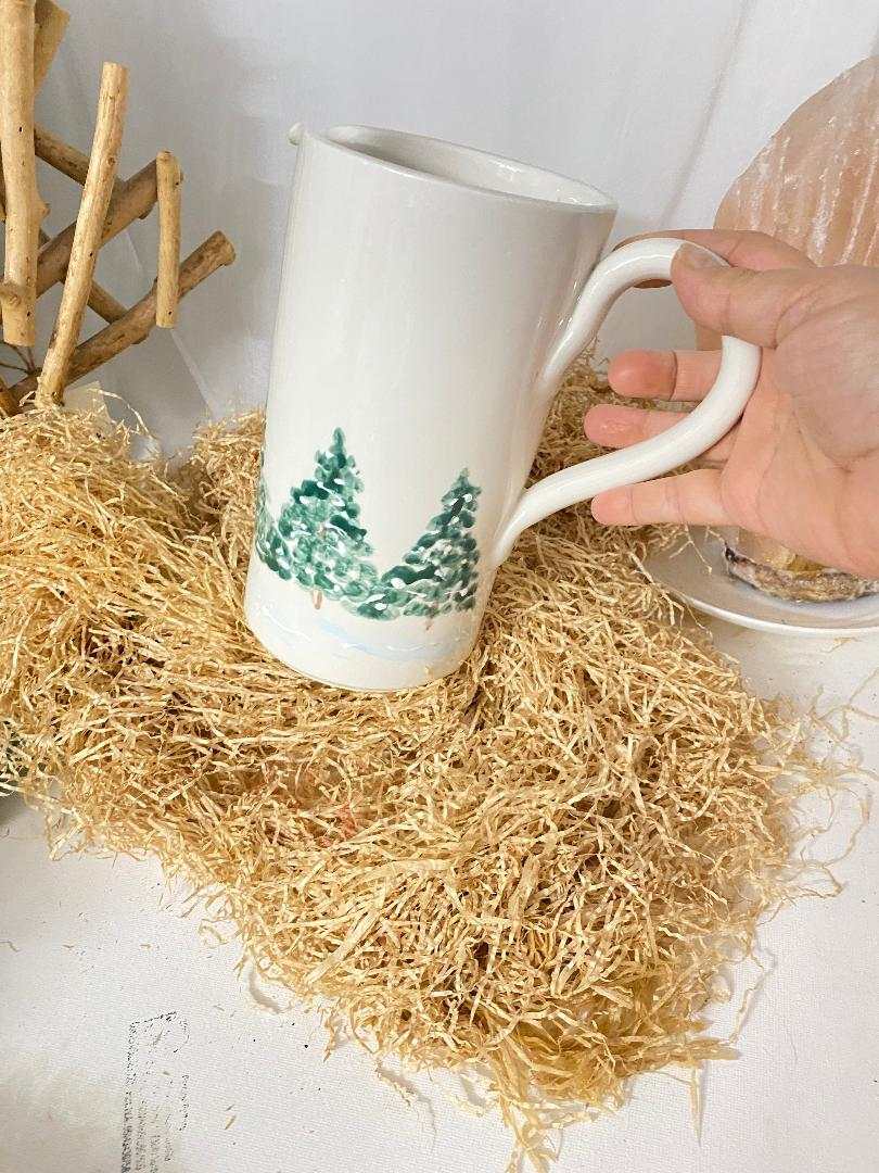 Handcrafted Ceramic Pitcher – Winter Collection | Rustic Elegance for the Seasonal Table