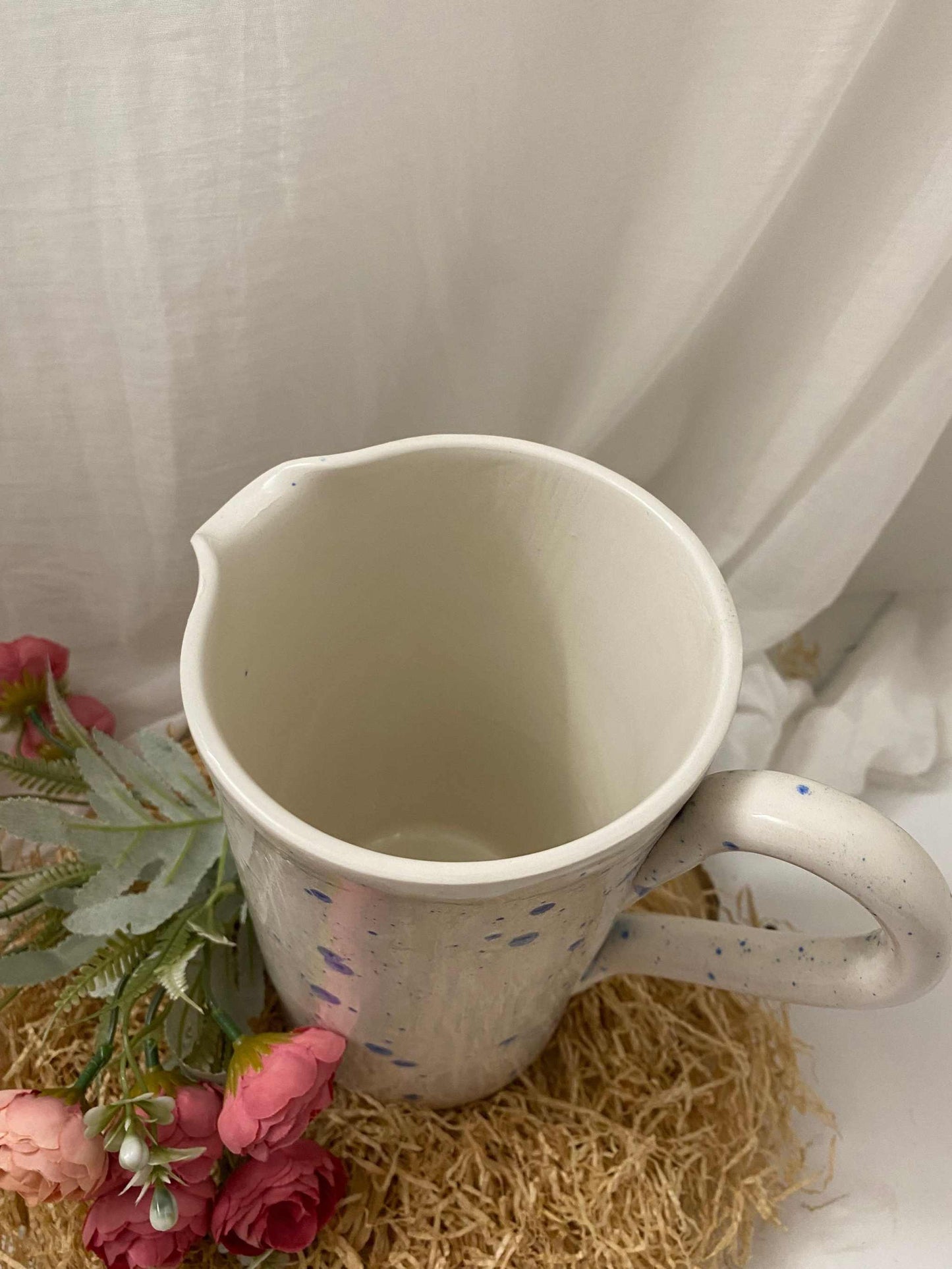 White Ceramic Jug, Summer Collection