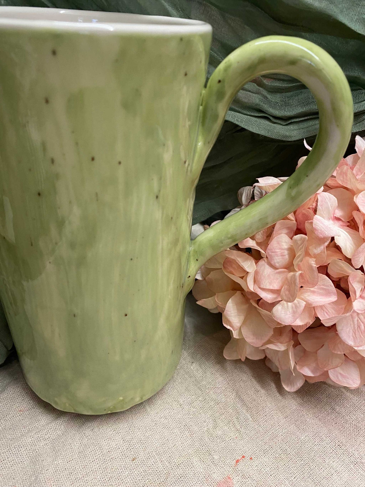 White Ceramic Jug, Spring Collection