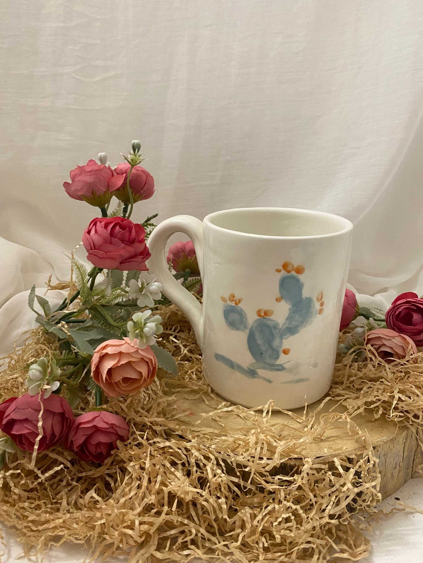 Mug in ceramica bianca, Collezione Fico d'India