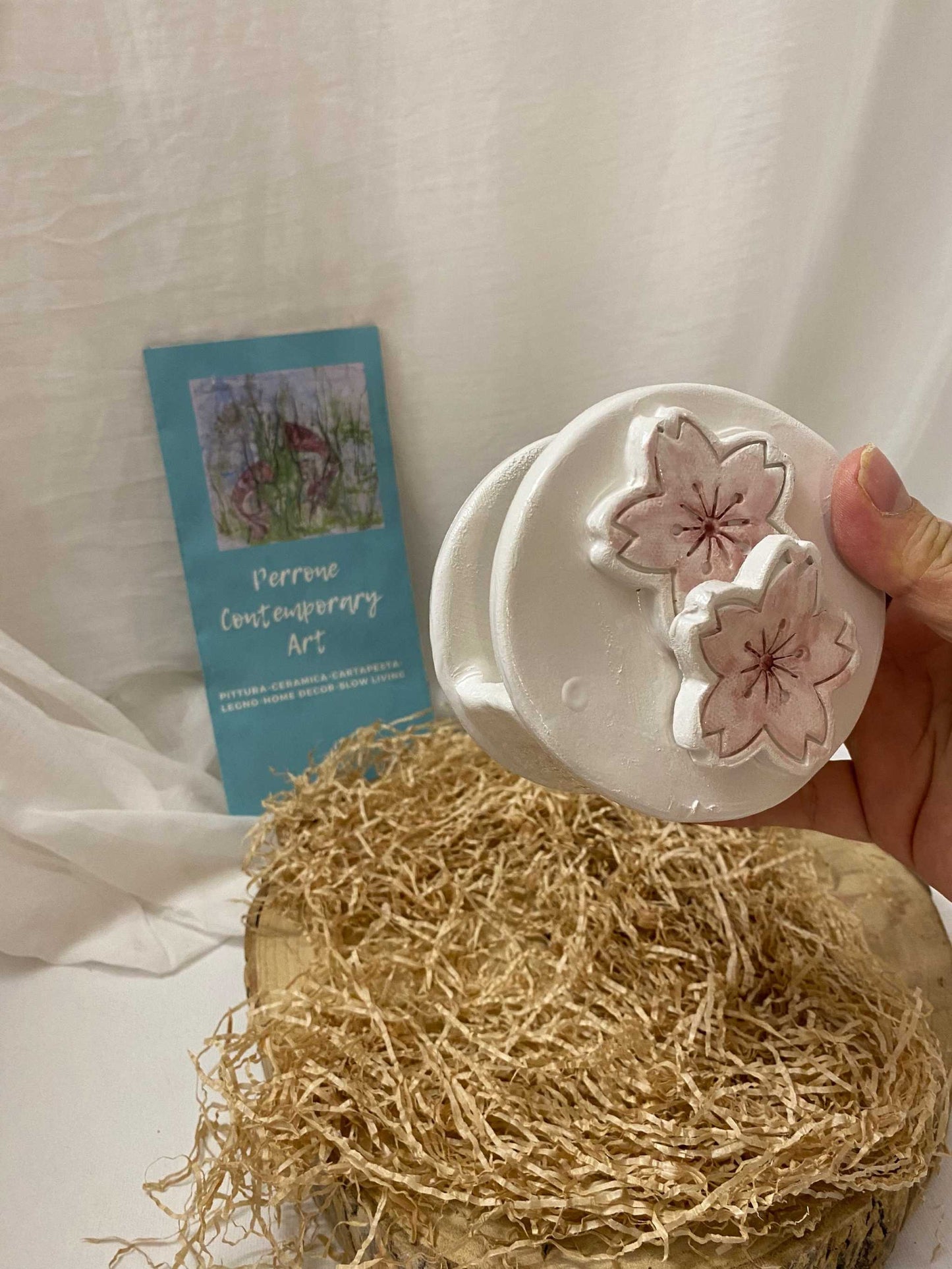 Vaso Aesthetic Circle piccolo in ceramica bianca della Collezione Ciliegio