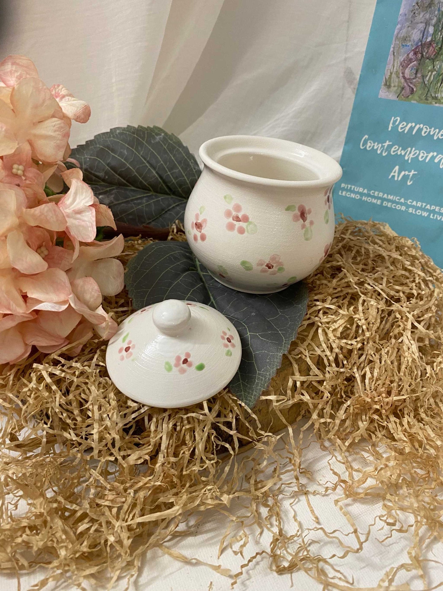 Spring Collection Sugar Bowl in White Ceramic