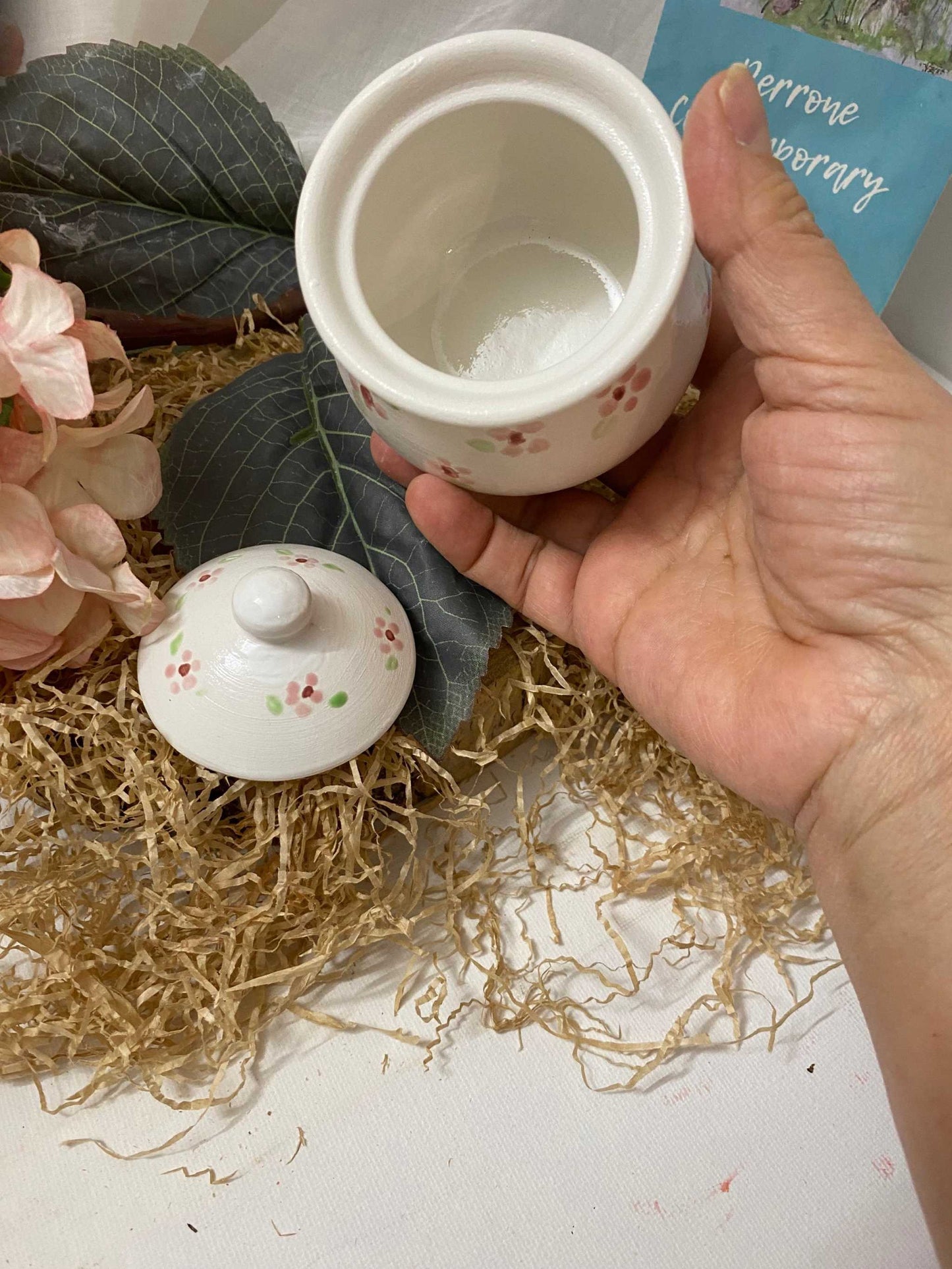 Spring Collection Sugar Bowl in White Ceramic