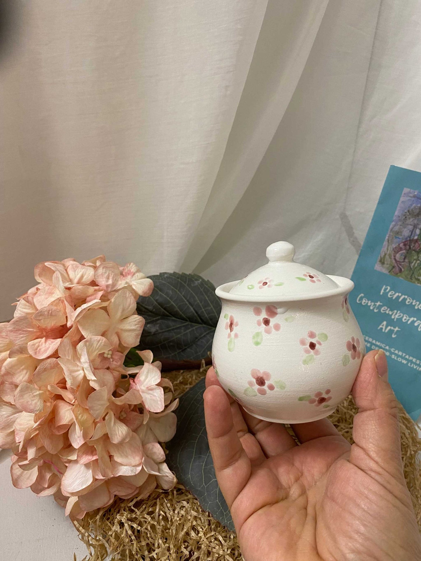 Spring Collection Sugar Bowl in White Ceramic