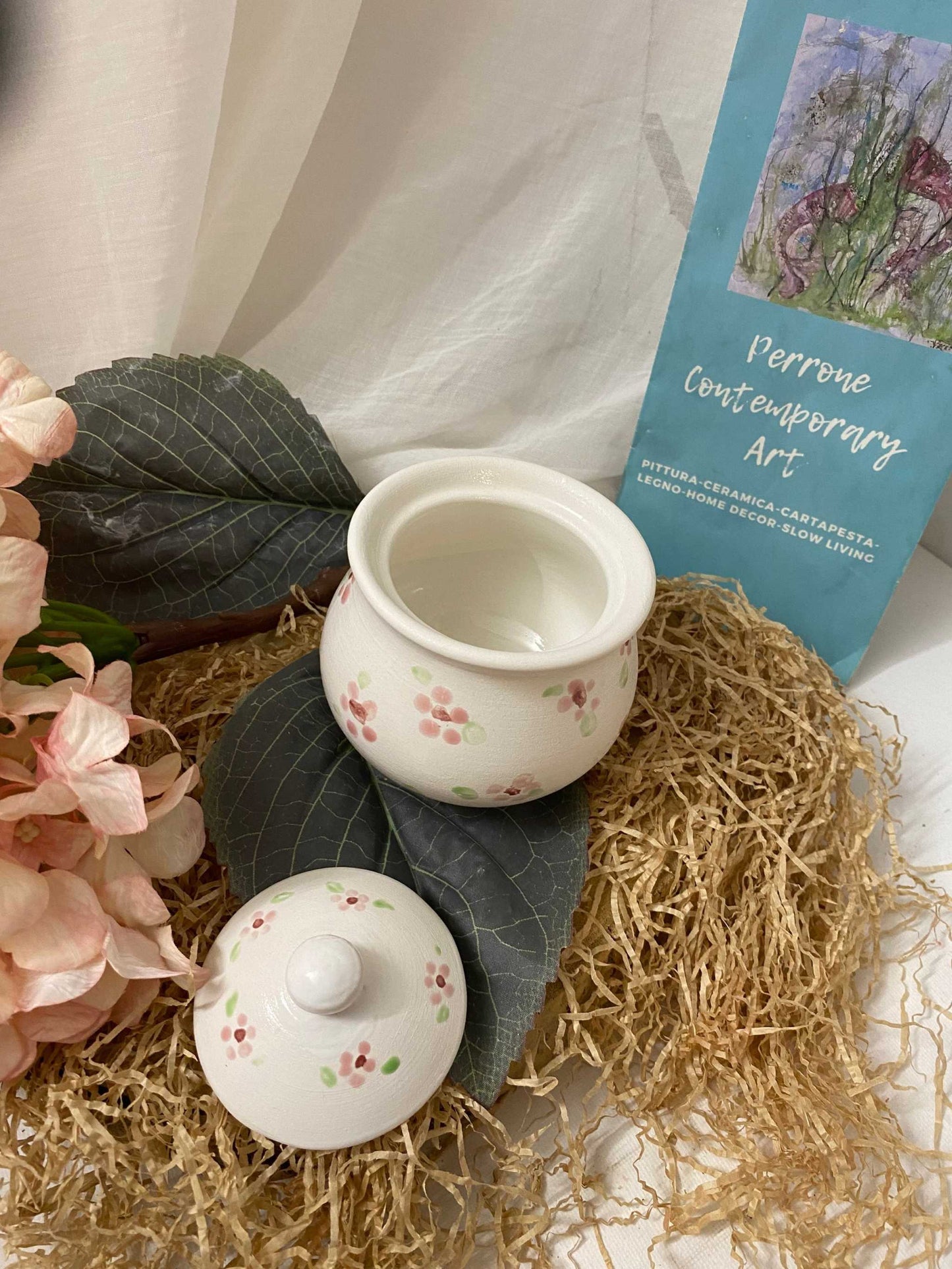 Spring Collection Sugar Bowl in White Ceramic