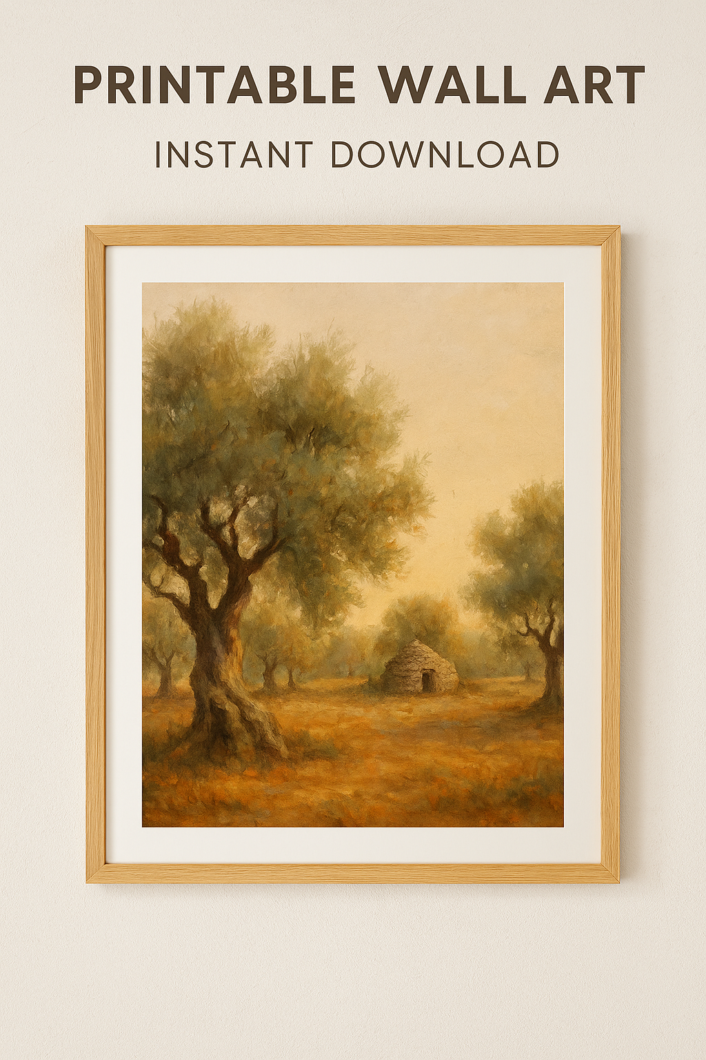 stampa digitale Salento ulivi secolari campagna autunnale vita lenta stile country chic formato A4 A3