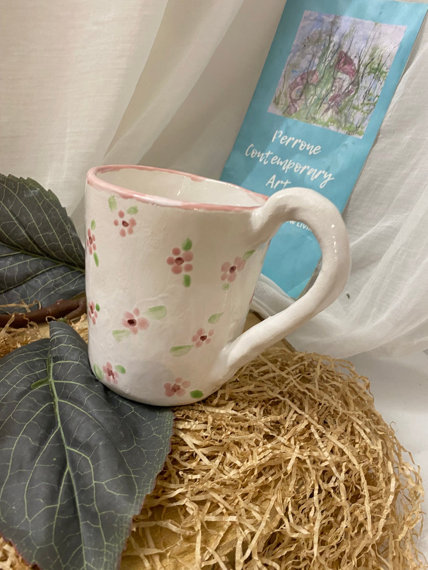 Mug Collezione Primavera in ceramica bianca