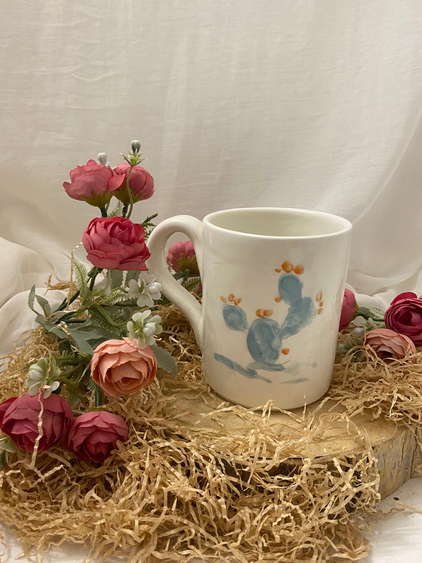 Mug in ceramica bianca, Collezione Fico d'India