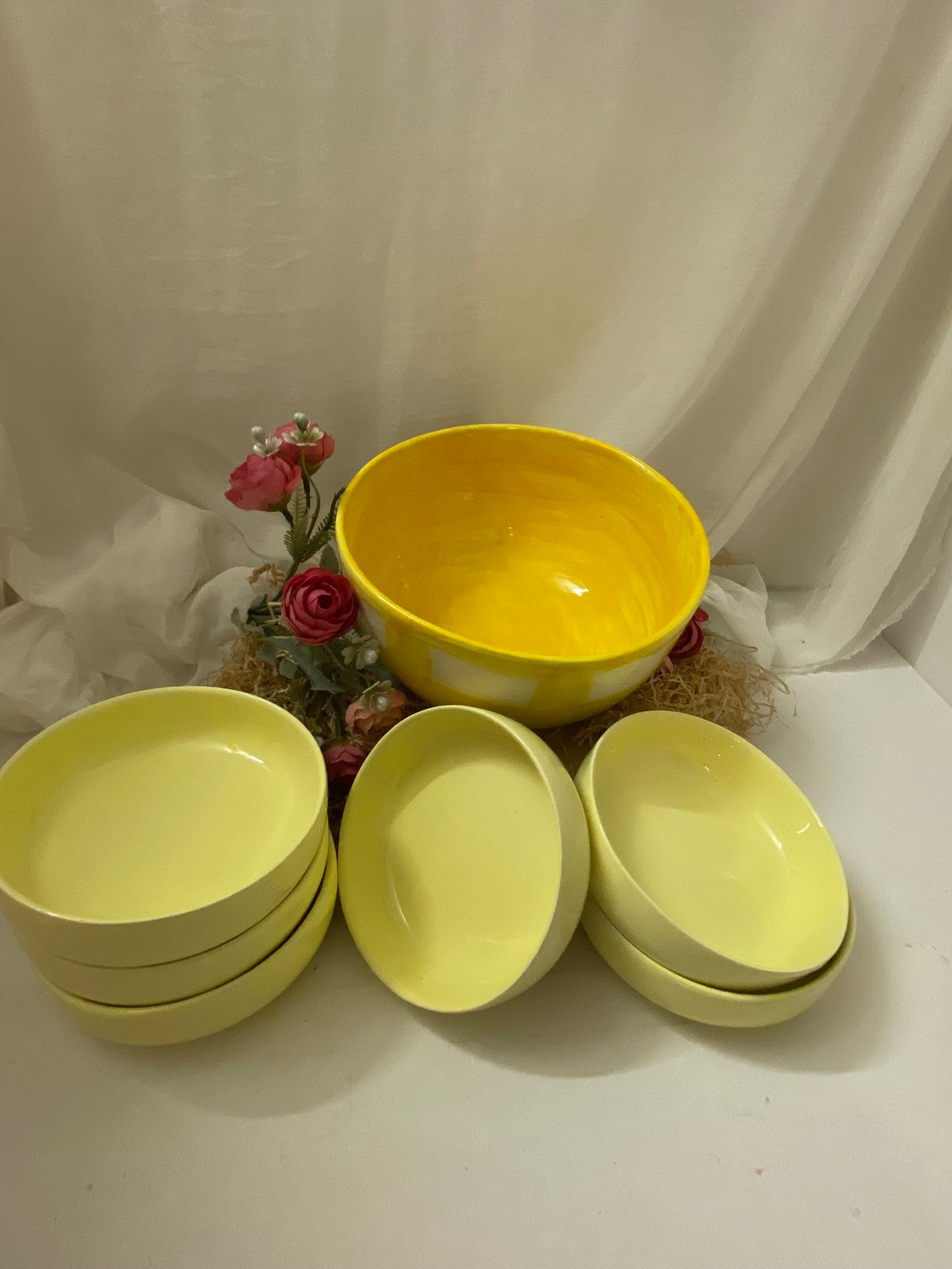 Servizio Macedonia x6 in ceramica bianca, Collezione Fruit