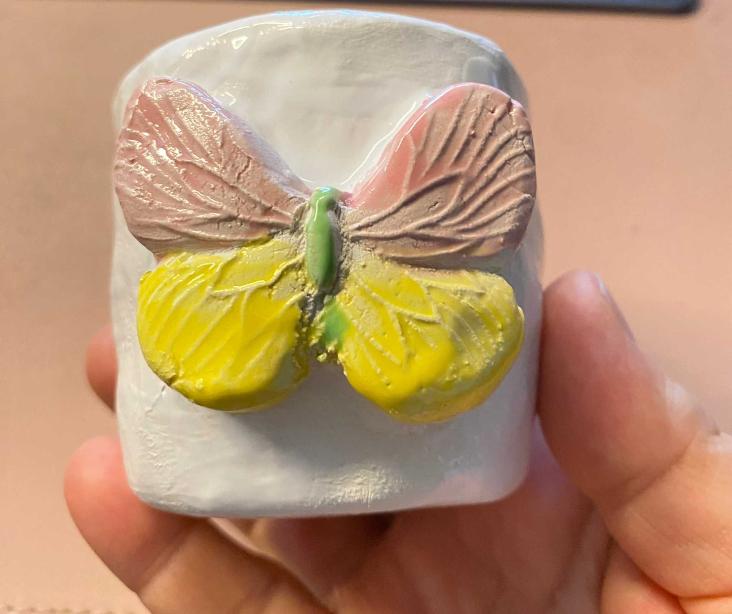 Vasetto in ceramica con Farfalla Collezione Gocce del Salento – Piccoli Tesori a 5 Euro
