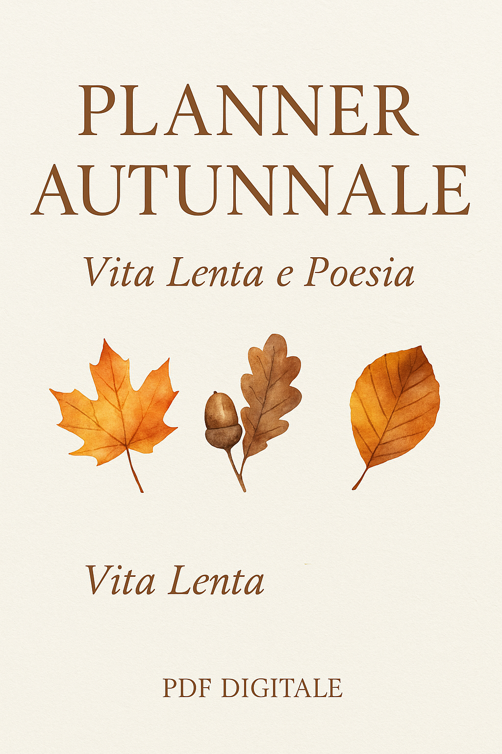 Planner Autunnale – Vita Lenta e Poesia | PDF Digitale