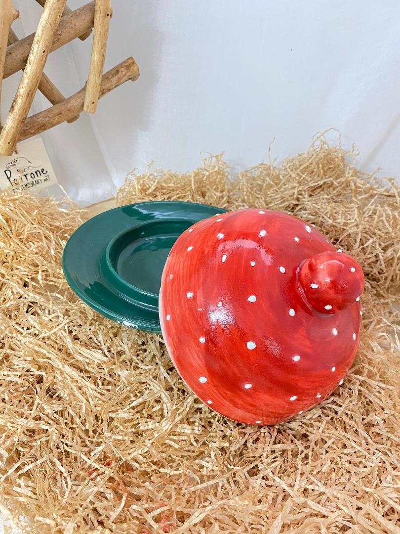 Porta burro  in ceramica bianca Collezione Fruit