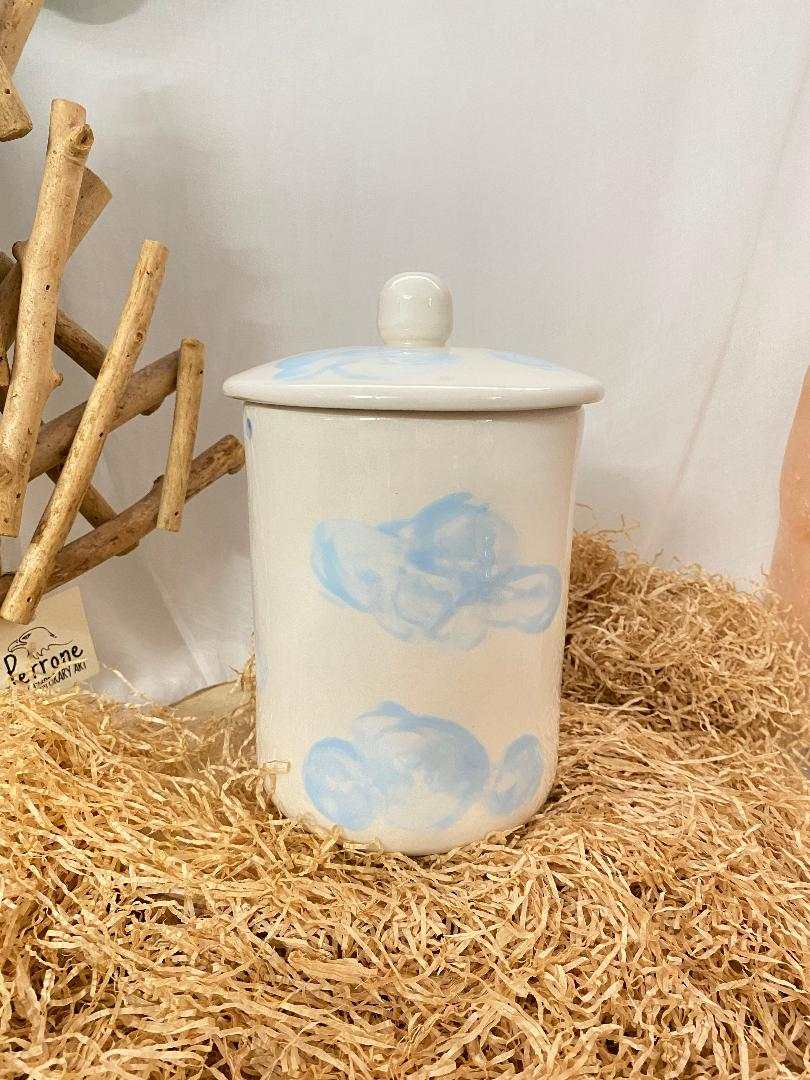 Barattolo in ceramica artigianale – Collezione Nuvola | Leggerezza quotidiana con stile essenziale